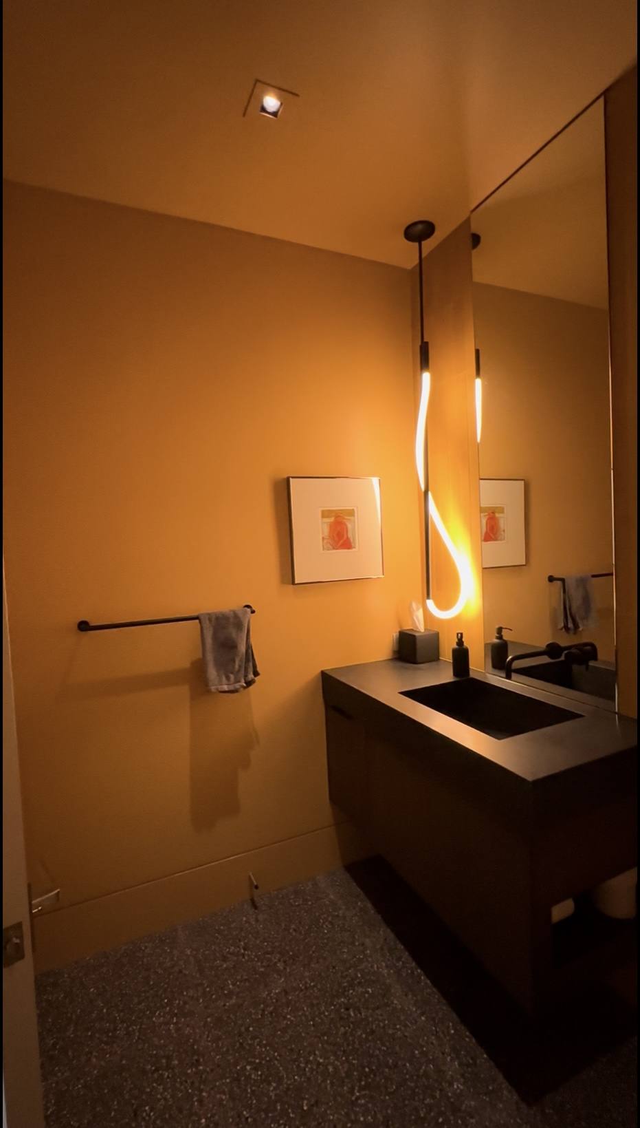 Gold paint bathroom vanity Park City Utah