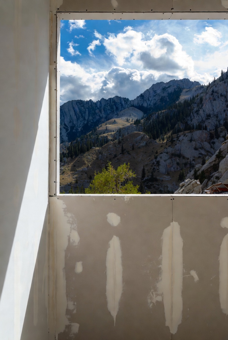 Sheetrock drywall repair new construction Park City Utah mountain view