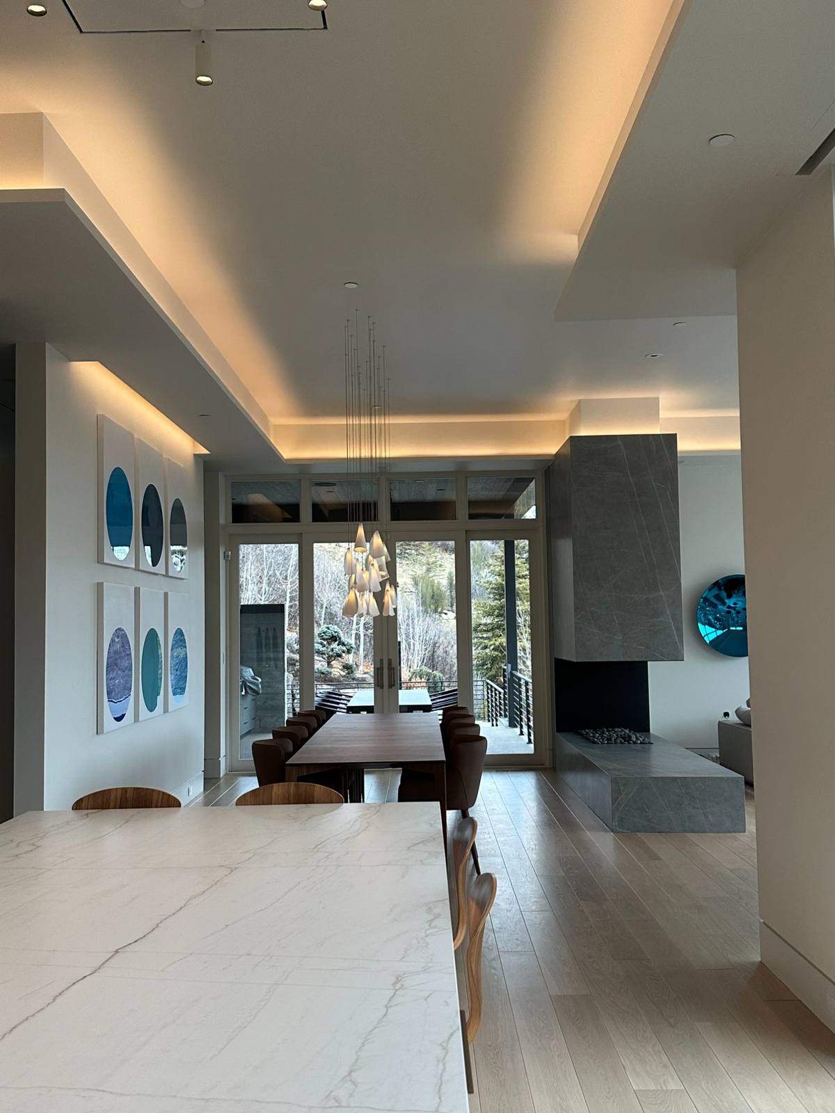 Interior painting Park City Utah luxury home dining room